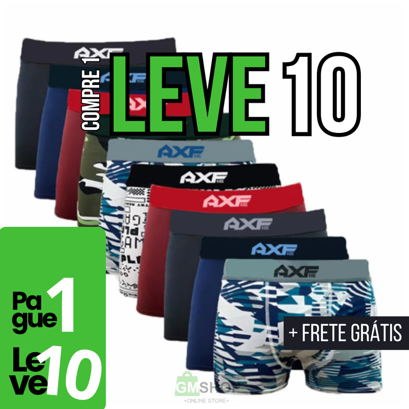 Kit 10 Cuecas Boxer Microfibra - [Compre 1 & Leve 10]